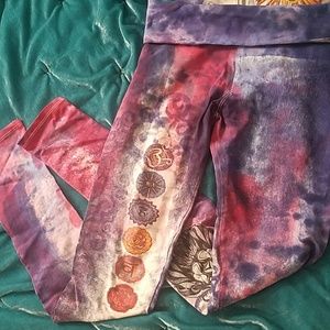 Handpainted boho yoga pants/leggings